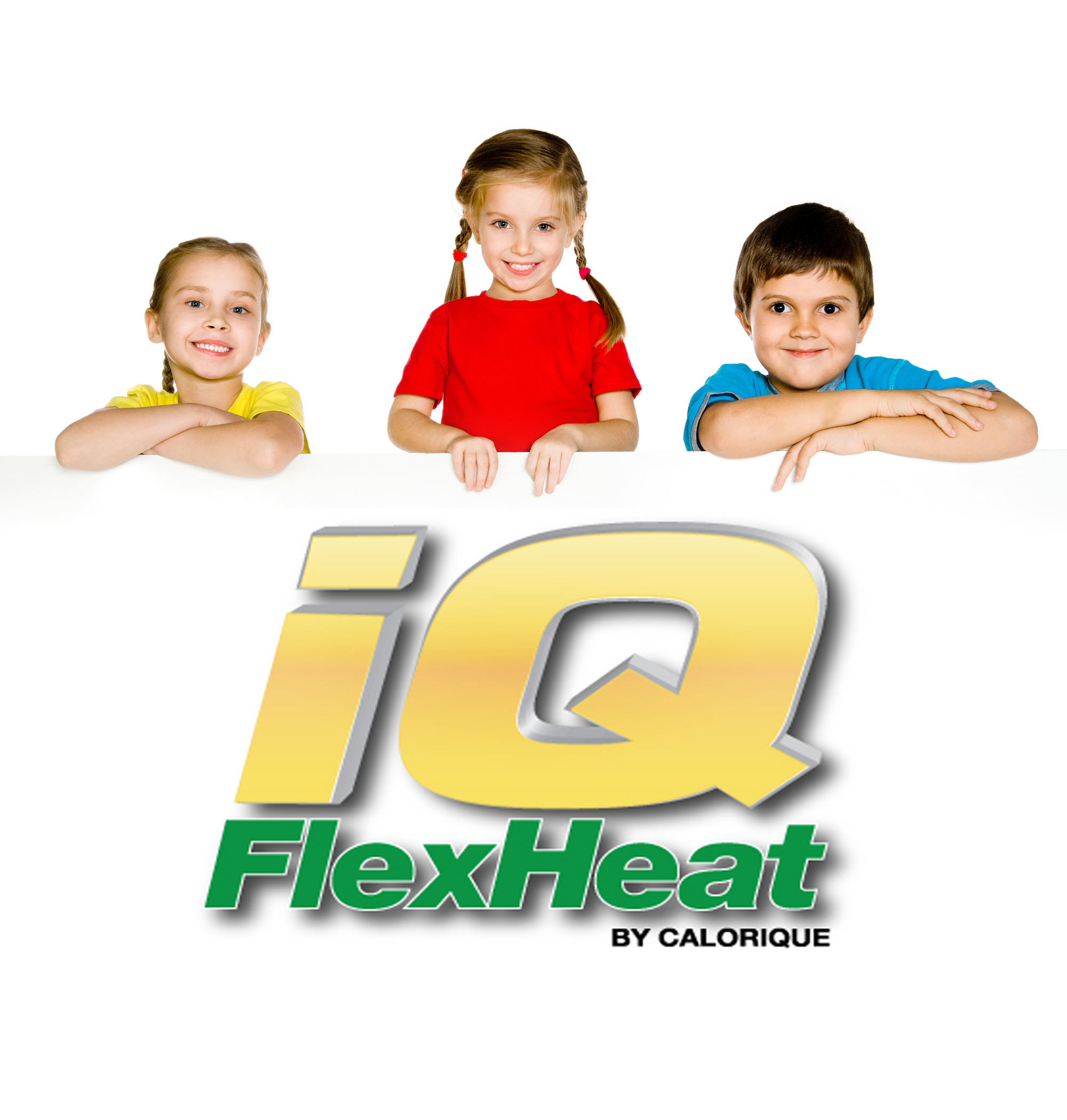 three child with logo iQFlexHeat